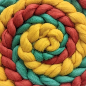 Corriedale Roving - Mixed Colours Top - Spinning Fiber