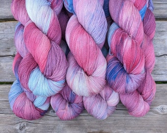 Hand Dyed / Painted Yarn | Lace Weight | Merino / Silk | Rocket