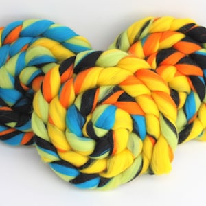 Merino Roving / Combed Top - Spinning Fiber - Custom Blended - Kapow!