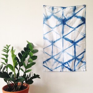 Linen Indigo Shibori Tea Towel Tortoiseshell