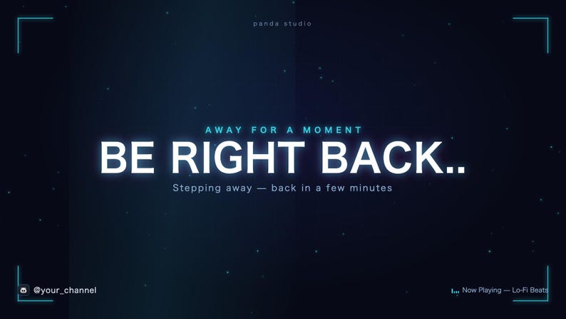 Animated Stream Overlay Pack Neon | Starting Soon BRB Ending Screens + Reactive Like Meter | OBS Streamlabs Twitch VTuber 画像 4