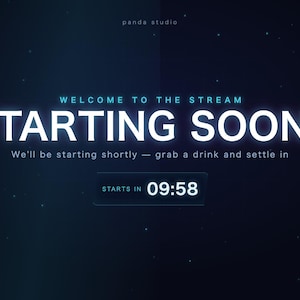 Animated Stream Overlay Pack Neon | Starting Soon BRB Ending Screens + Reactive Like Meter | OBS Streamlabs Twitch VTuber 画像 1