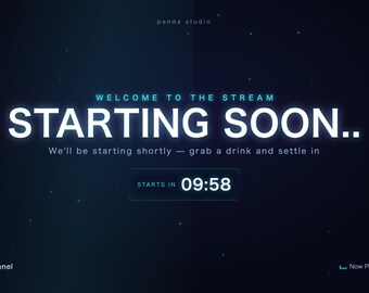 Geanimeerd stream-overlaypakket in neonkleuren | Binnenkort beschikbaar, BRB-eindschermen + reactieve like-meter | OBS Streamlabs Twitch VTuber