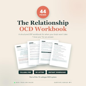 Relationship OCD Workbook | ROCD ERP Worksheets for Intrusive Thoughts (Pdf)