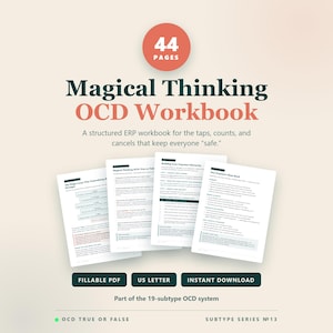 Magical Thinking OCD Workbook | ERP Exercises for Rituals, Numbers (PDF Download)