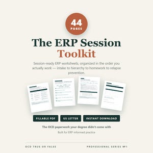 ERP Therapy Worksheets | OCD Therapist Toolkit & Exposure Hierarchy (Pdf)