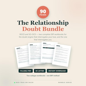 Relationship OCD Bundle | Rocd and So-Ocd ERP Workbooks for Doubt About Love and Identity (PDF)