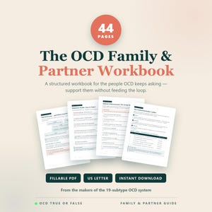 OCD Family Support Workbook | Stop Reassurance Scripts, Partner Guide (PDF)