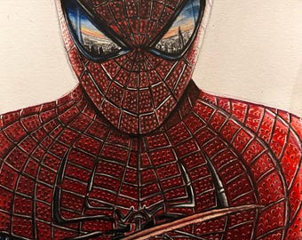 Spider-Man A4 original handritad konstverk - Marvel-teckning
