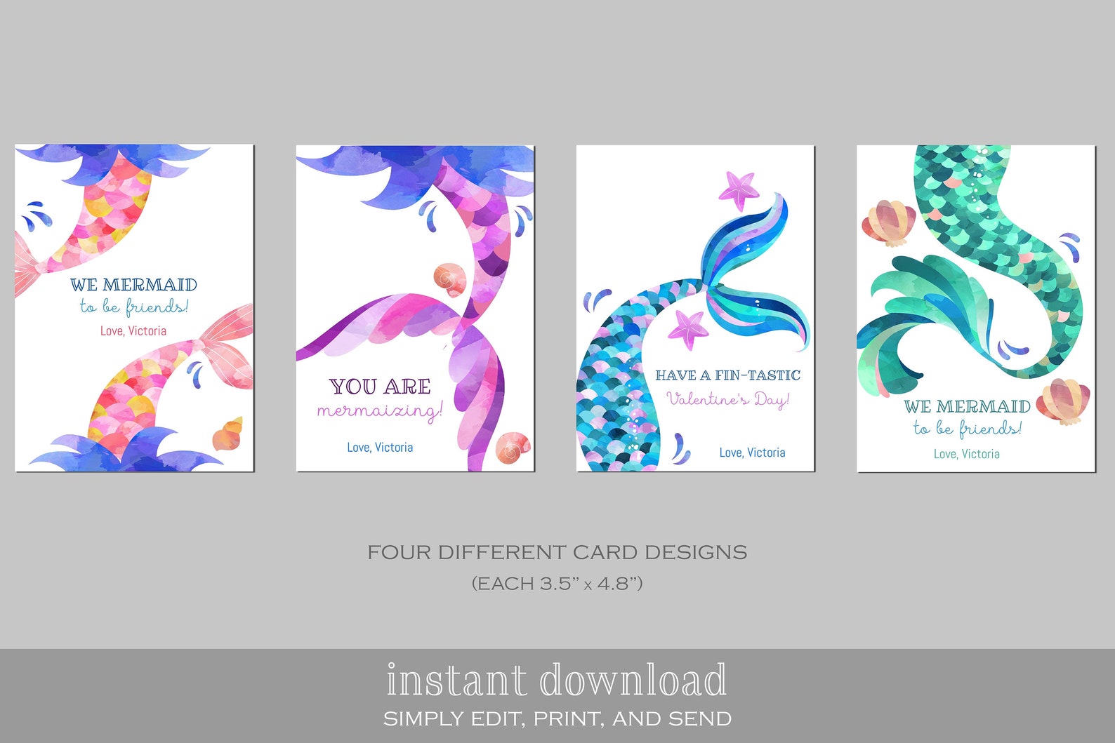 mermaid-printable-valentines-day-cards-for-kids-etsy