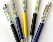 Seaglass pen - ballpoint pen filled with genuine ocean-tumbled seaglass