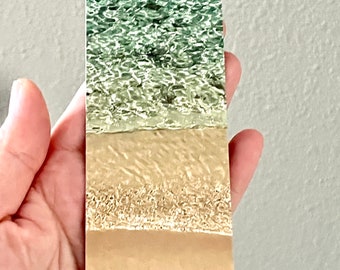 Beach bookmark, ocean sparkle photo bookmark, beach lover bookmark, book lover gift
