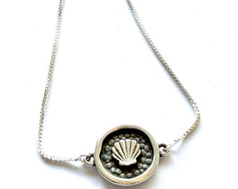 Seashell Bracelet - Adjustable Slider Bracelet, Beach Bracelet, Coastal Gift