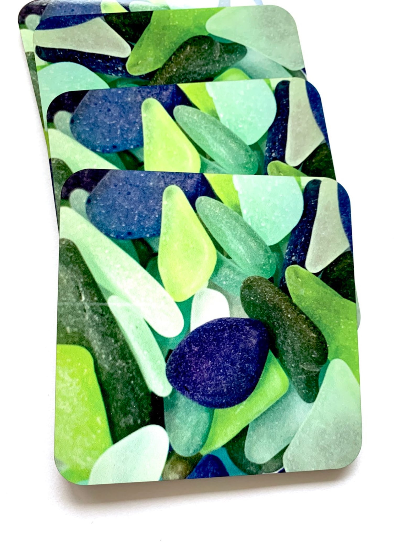 Seaglass coasters set of four or individual seaglass photo | Etsy