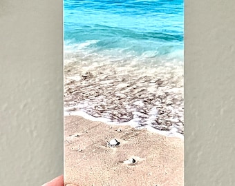 Beach bookmark, ocean blues photo bookmark, beach lover bookmark, book lover gift