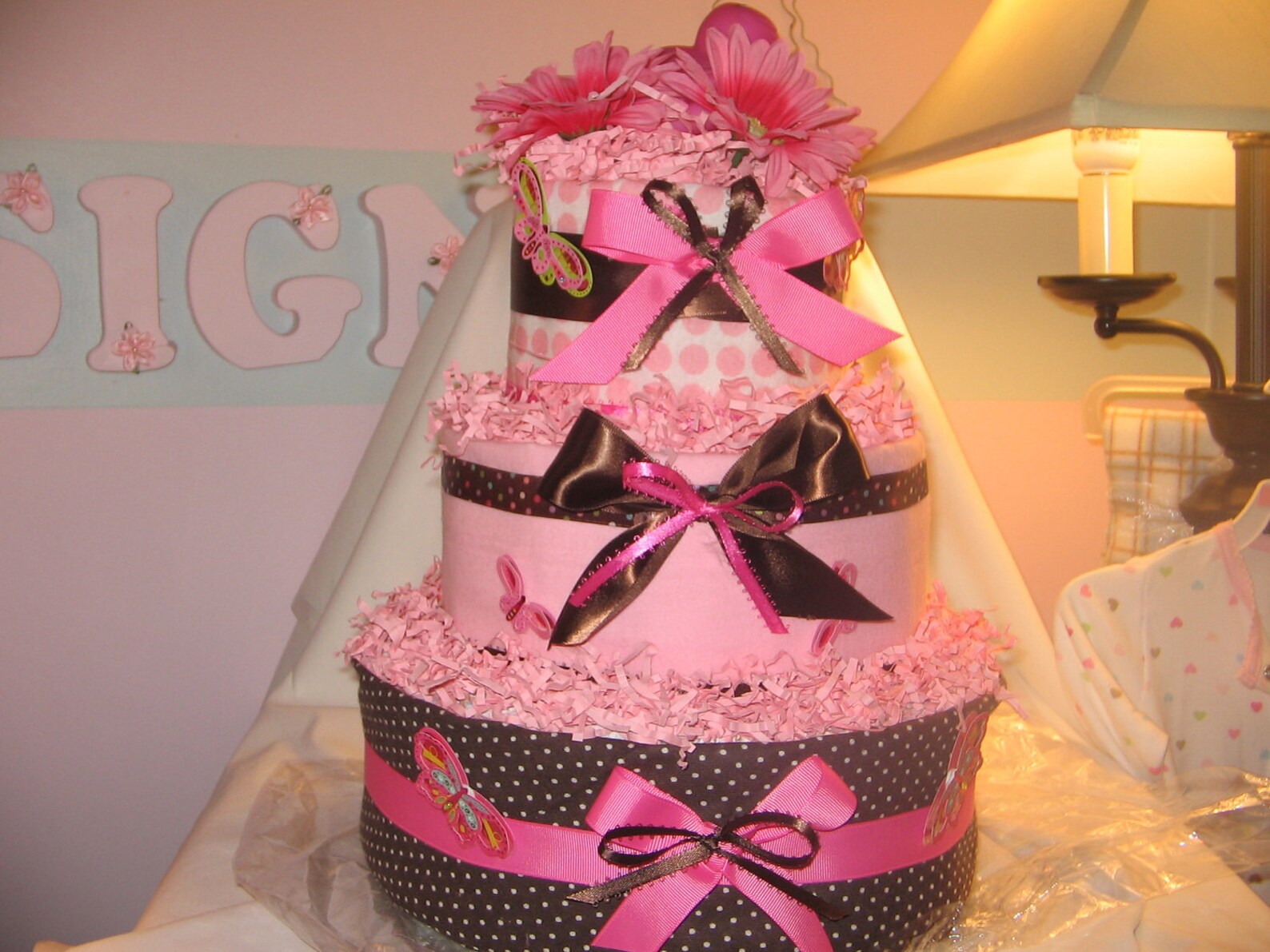 Three Layer Diaper Cake Etsy