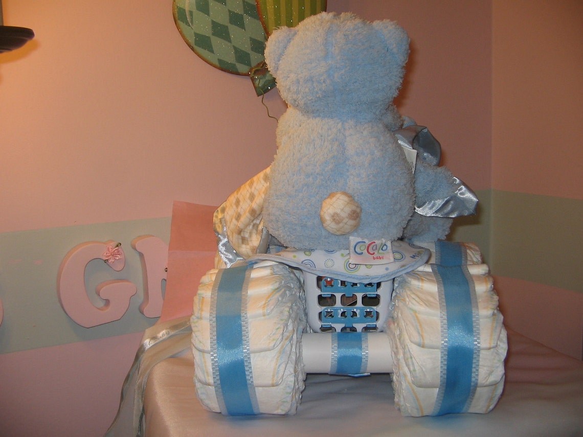 Four Wheel Diaper Cake Etsy
