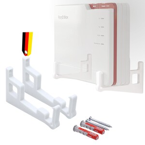 Wandhalterung für Fritz!Box 5690 Pro - Halterung mit Klicksystem für AVM Fritz Box Fiber & DSL Router - Inkl. Montagematerial