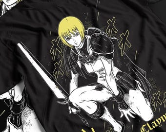 Claymore Clare Unisex T-Shirt, Anime Manga Graphic Tee, Warrior Anime Shirt, Japanese Anime Gift, Dark Fantasy Streetwear, Otaku Tee