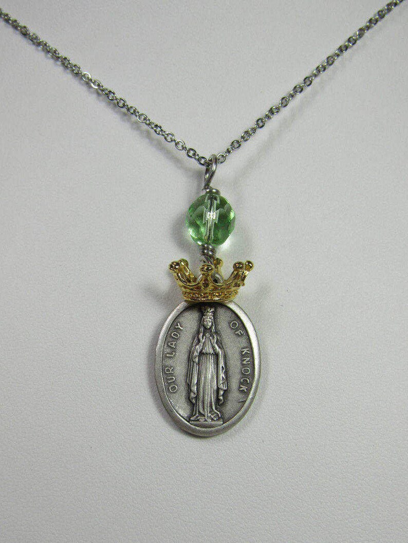 Our Lady of Knock Necklacevirgin Maryholy Motherheavenly Etsy