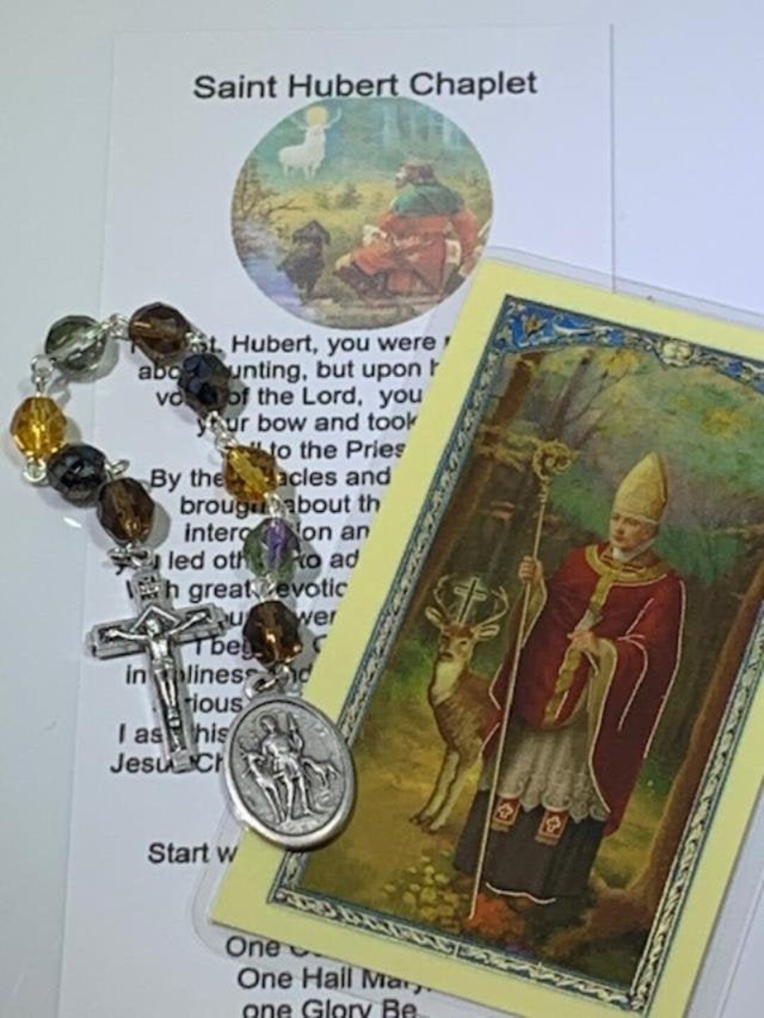 Saint Hubertus or Hubert Chaplet St. Hubert of Liege Apostle Etsy