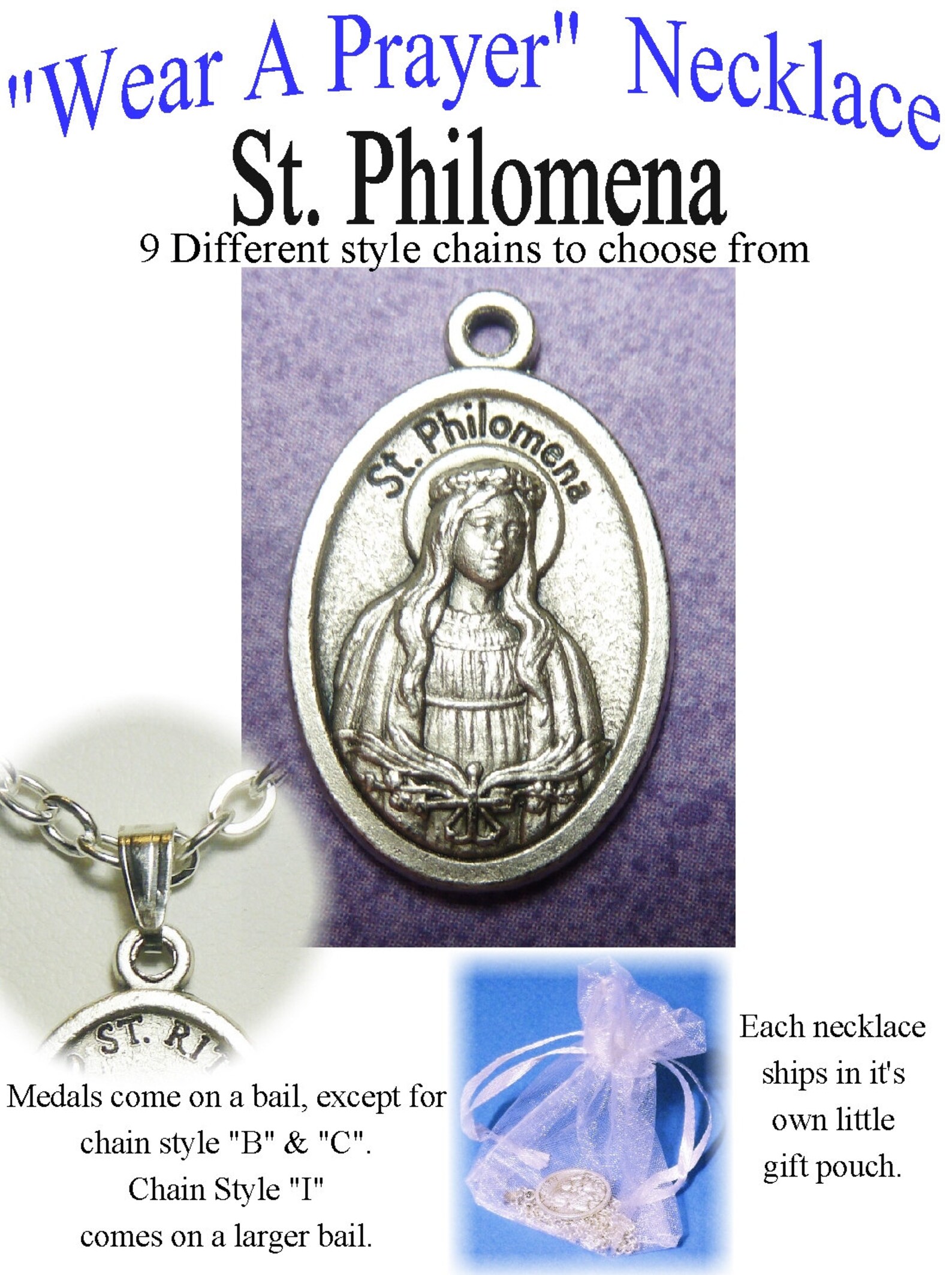 Wear A Prayer St. Philomena Necklace Etsy