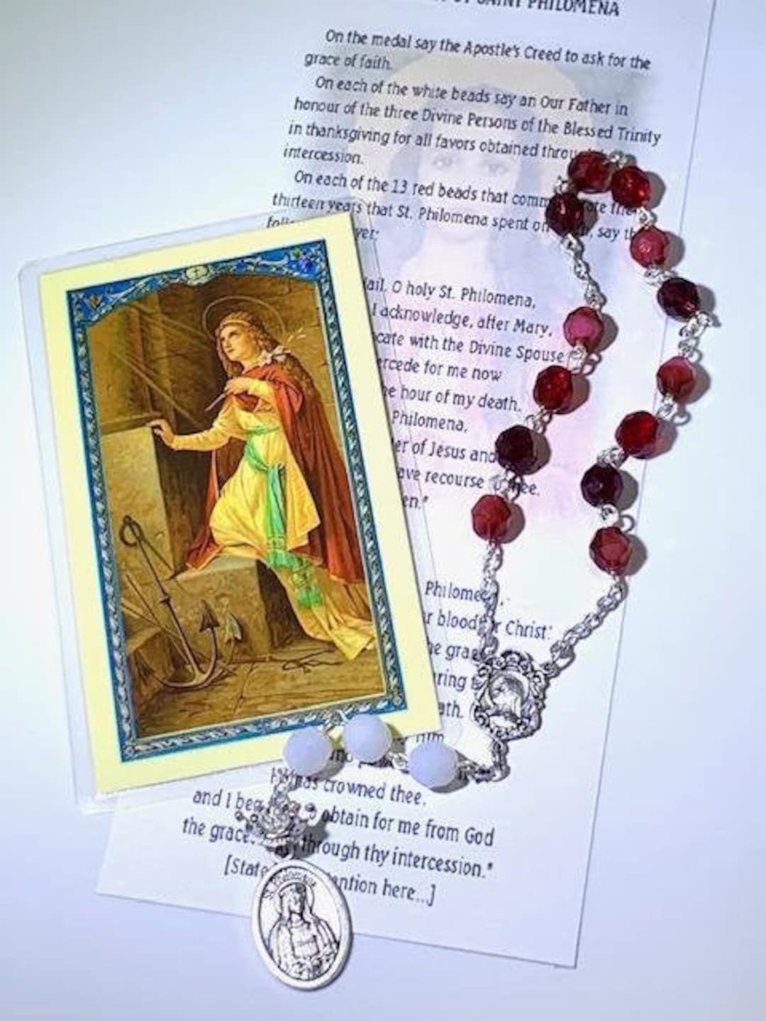 St. Philomena Chaplet Patron of Babies Infants Children and Etsy