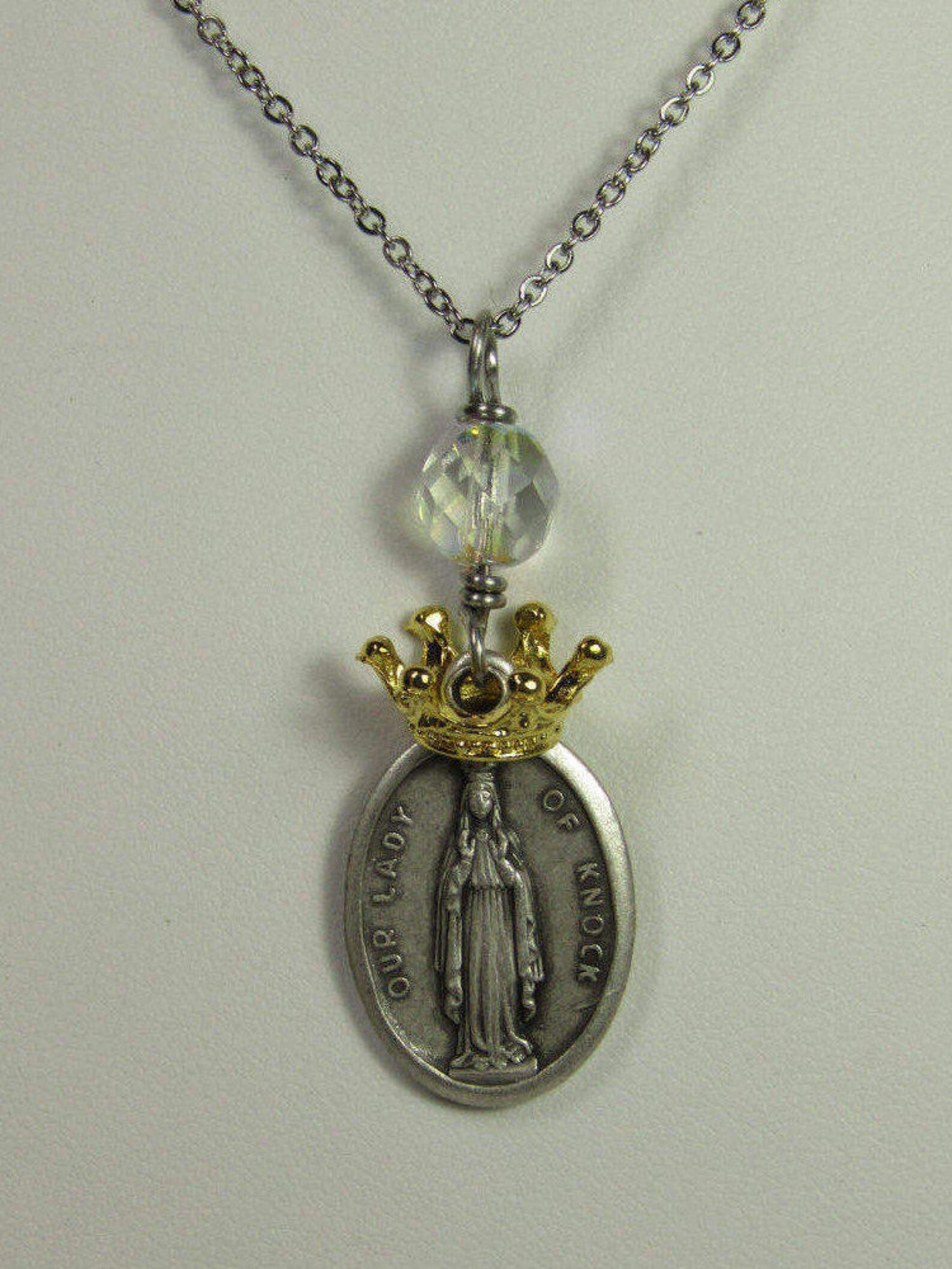 Our Lady of Knock Necklacevirgin Maryholy Motherheavenly Etsy