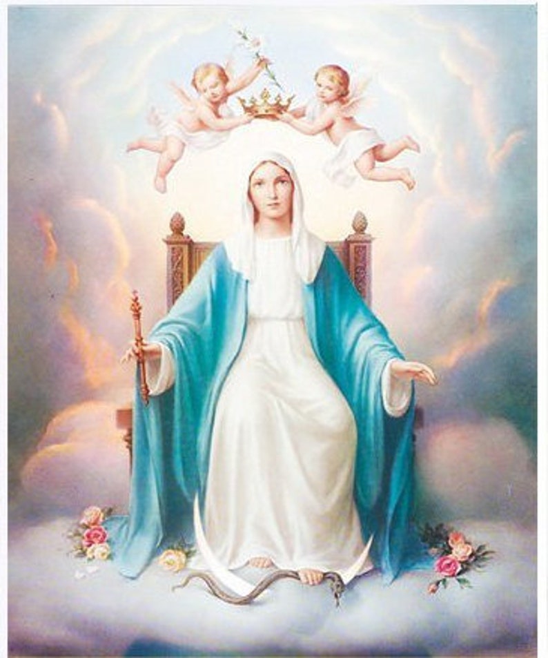 Mary Queen of Heaven 8 X 10 Art Print Catholic image 0