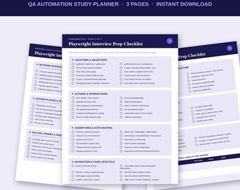 Playwright Interview Prep Checklist Printable
