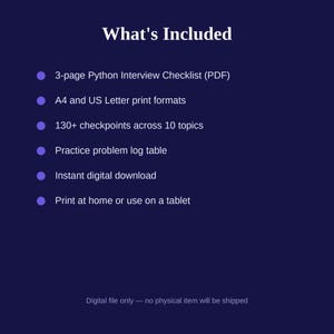 Python Interview Checklist Printable image 2