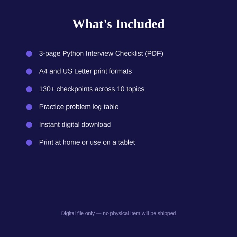 Python Interview Checklist Printable image 2