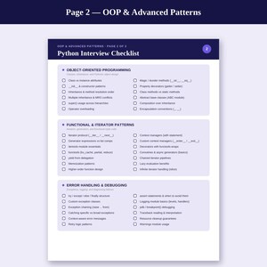 Python Interview Checklist Printable image 3