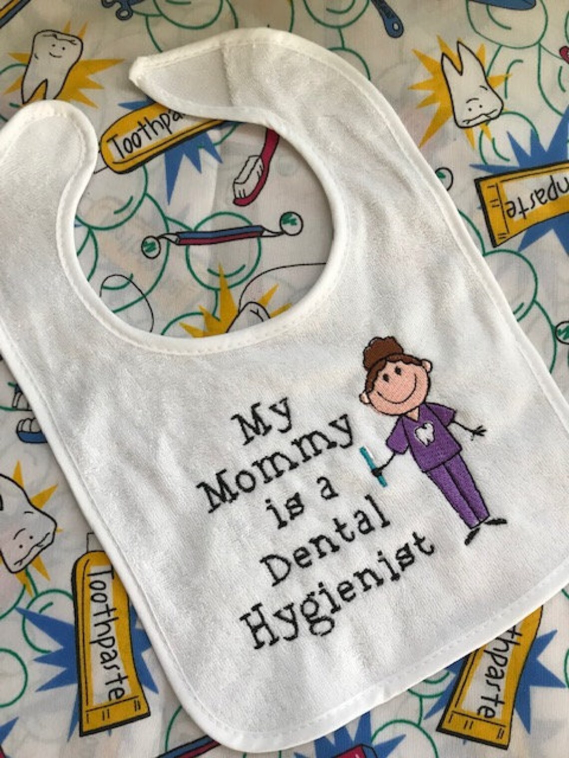 Baby Bib My Mommy is a Dental Hygienist Career Bibs Etsy