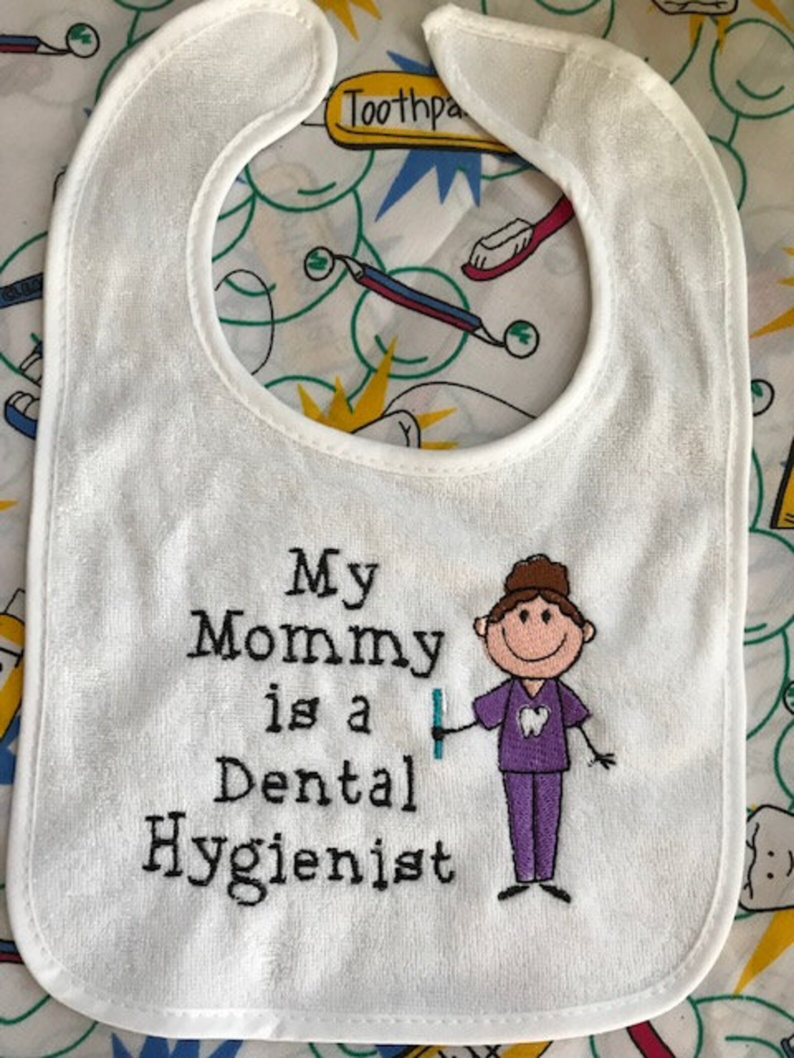 Baby Bib My Mommy is a Dental Hygienist Career Bibs Etsy