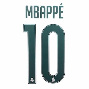 Kylian Mbappé #10 Nameset · Madrid Home 2026/27 · Custom Football Shirt Name Number · Heat Transfer Iron On Vinyl
