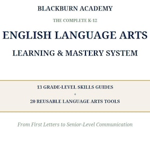 K–12 Homeschool English Language Arts Bundle | 36 ELA Skills, Writing, Grammar, Vocabulary & Mastery Printables