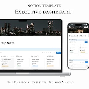 Executive Dashboard Template | Executive Assistant Dashboard | Admin Planner | Digital Planner | Notion Template | Digital Download