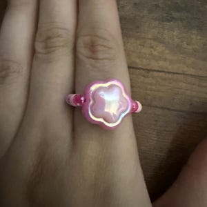 Alien stage Mizi pink star ring