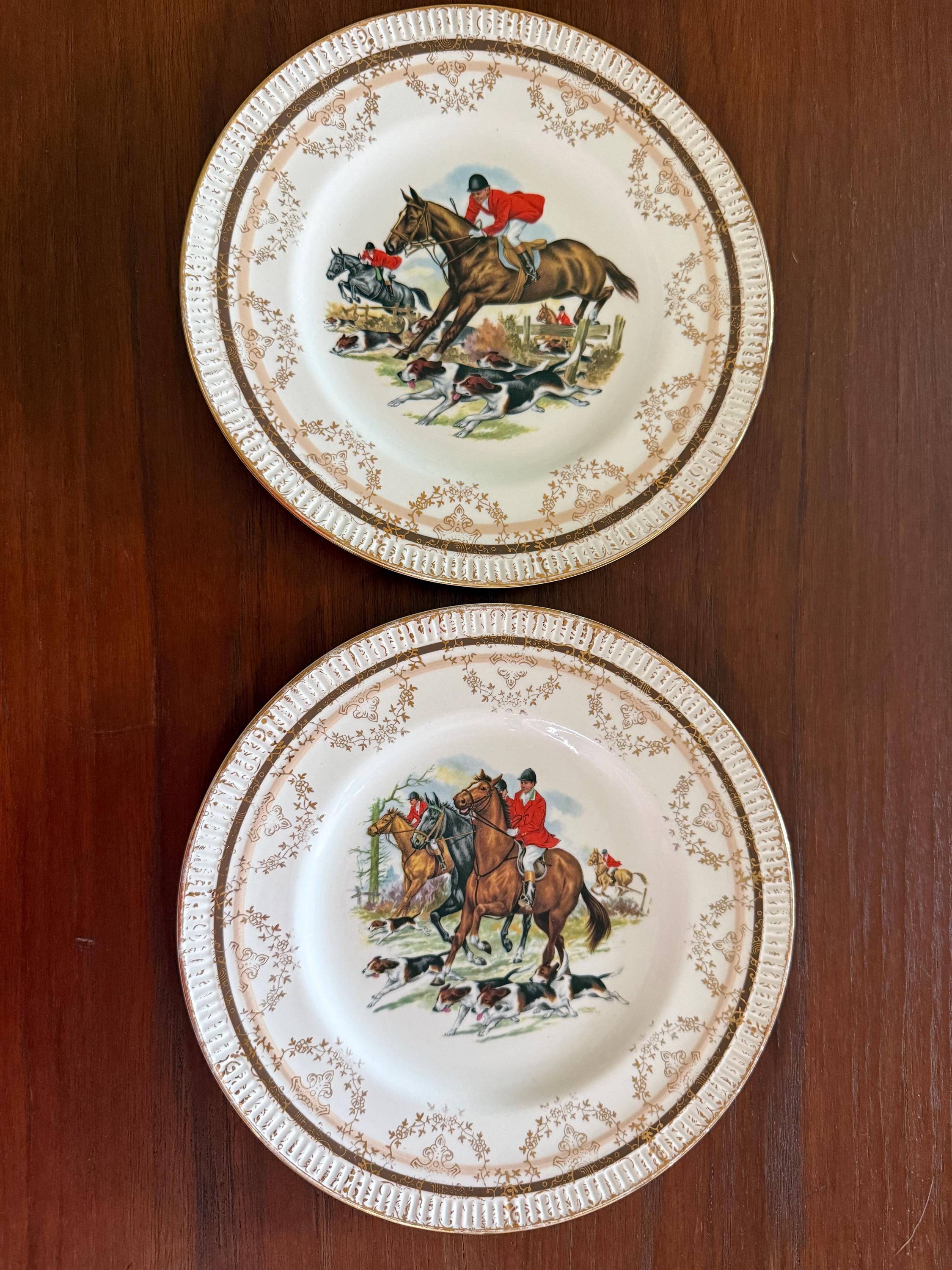 English Fox Hunt Dinnerware - Etsy