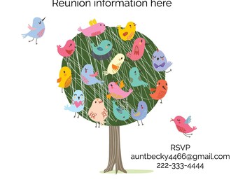 Family Reunion Invitation Family Tree Template Edit and Download