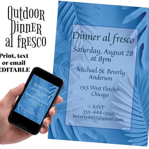 Outdoor Backyard Cookout Subtle Invitation Template Download