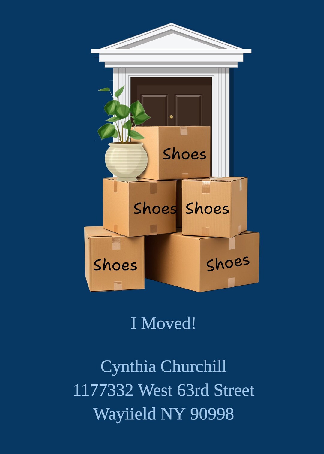 Address Relocation New Address We Moved Moving Boxes Template Edit and Download - Etsy