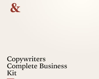 Kit completo para redator publicitário, incluindo proposta de integração de clientes editável, contrato, fatura e pacote de boas-vindas, além de modelos para Google Docs.