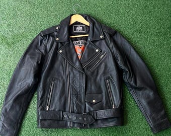 Black Leather Biker Jacket - Classic Motorcycle Style Outerwear - Nana Osaki Cosplay