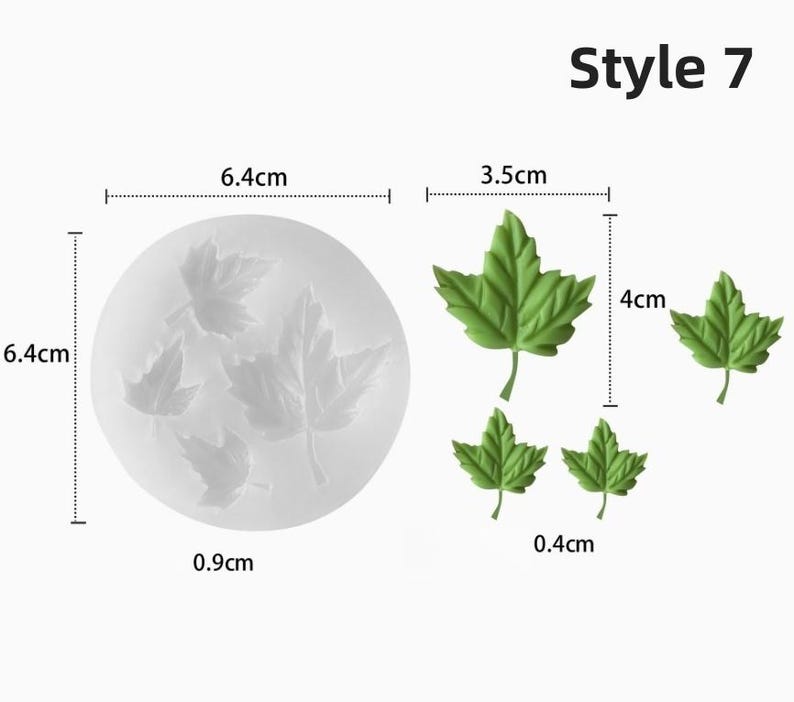 ALT 1: Leaf silicone mold with realistic leaf vein details for cake decorating, fondant, candles, aroma stones, and resin crafts.
ALT 2: Food-grade leaf silicone mold suitable for fondant, chocolate, handmade soaps, epoxy resin, Jesmonite, and DIY craft projects.
ALT 3: Reusable leaf mold for creating realistic botanical decorations, cake toppers, handmade candles, and aroma stones.