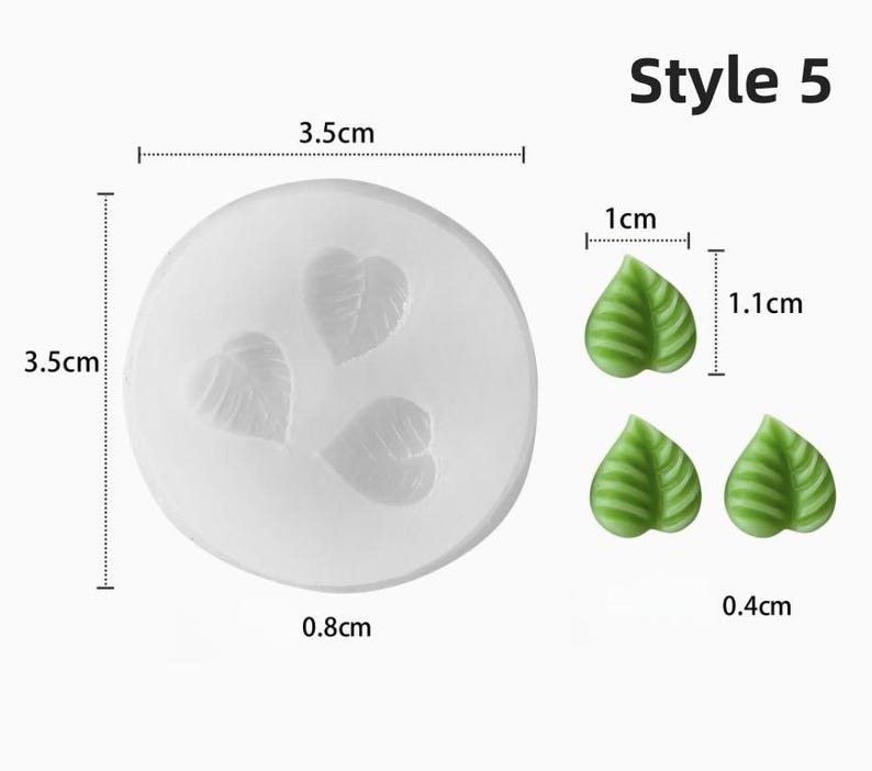 ALT 1: Leaf silicone mold with realistic leaf vein details for cake decorating, fondant, candles, aroma stones, and resin crafts.
ALT 2: Food-grade leaf silicone mold suitable for fondant, chocolate, handmade soaps, epoxy resin, Jesmonite, and DIY craft projects.
ALT 3: Reusable leaf mold for creating realistic botanical decorations, cake toppers, handmade candles, and aroma stones.