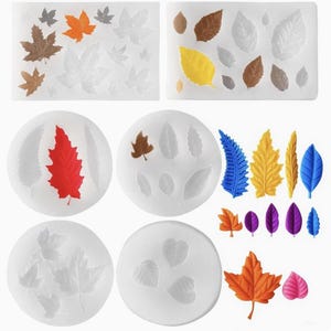 ALT 1: Leaf silicone mold with realistic leaf vein details for cake decorating, fondant, candles, aroma stones, and resin crafts.
ALT 2: Food-grade leaf silicone mold suitable for fondant, chocolate, handmade soaps, epoxy resin, Jesmonite, and DIY craft projects.
ALT 3: Reusable leaf mold for creating realistic botanical decorations, cake toppers, handmade candles, and aroma stones.