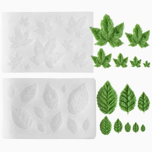 ALT 1: Leaf silicone mold with realistic leaf vein details for cake decorating, fondant, candles, aroma stones, and resin crafts.
ALT 2: Food-grade leaf silicone mold suitable for fondant, chocolate, handmade soaps, epoxy resin, Jesmonite, and DIY craft projects.
ALT 3: Reusable leaf mold for creating realistic botanical decorations, cake toppers, handmade candles, and aroma stones.