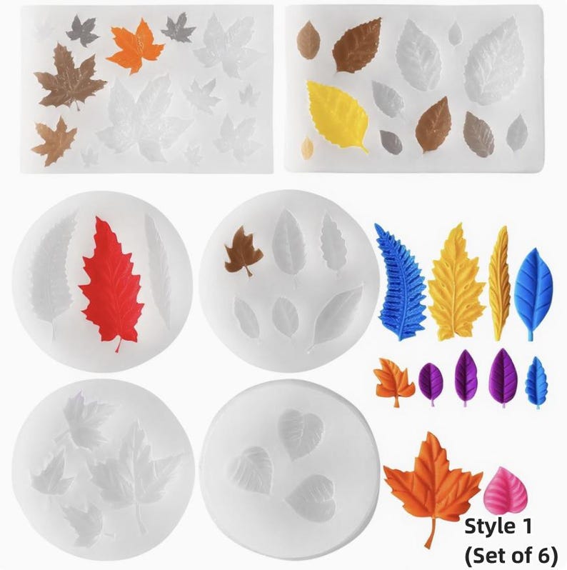 ALT 1: Leaf silicone mold with realistic leaf vein details for cake decorating, fondant, candles, aroma stones, and resin crafts.
ALT 2: Food-grade leaf silicone mold suitable for fondant, chocolate, handmade soaps, epoxy resin, Jesmonite, and DIY craft projects.
ALT 3: Reusable leaf mold for creating realistic botanical decorations, cake toppers, handmade candles, and aroma stones.